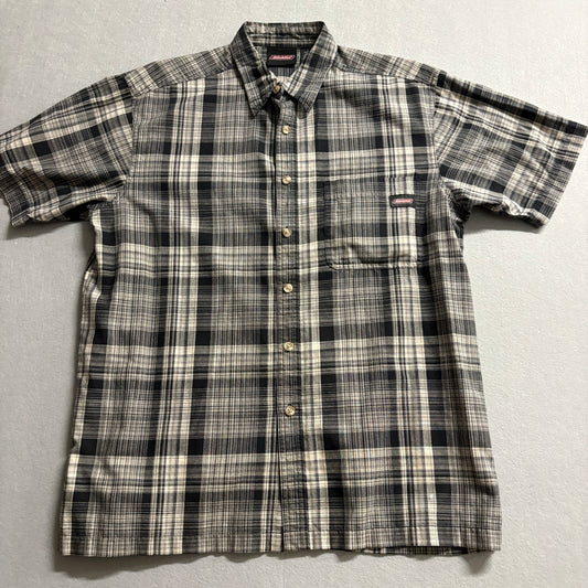 Dickies Plaid Button Up Shirt Mens L Workwear Skate Streetwear Grunge Y2K