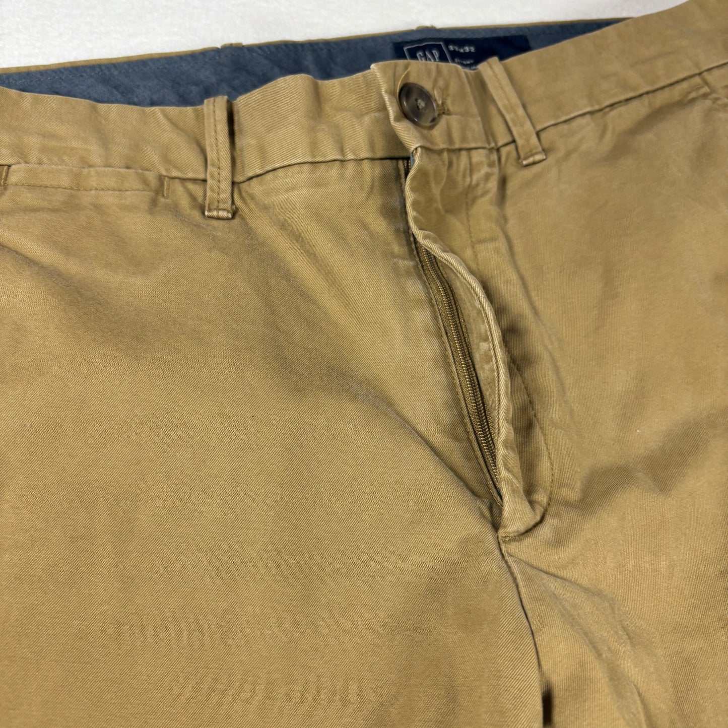 GAP Pants Men’s 33x32 Skinny Fit Khaki Chinos Casual Dress Cotton Slim Trousers