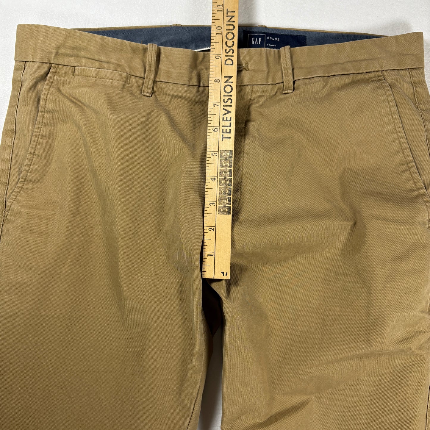 GAP Pants Men’s 33x32 Skinny Fit Khaki Chinos Casual Dress Cotton Slim Trousers