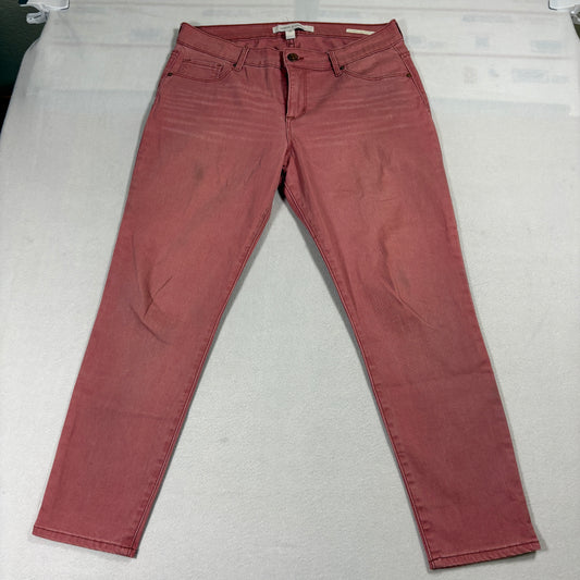 Vintage America Wonderland Skinny Jeans Womens 8/29 Red Ankle Stretch
