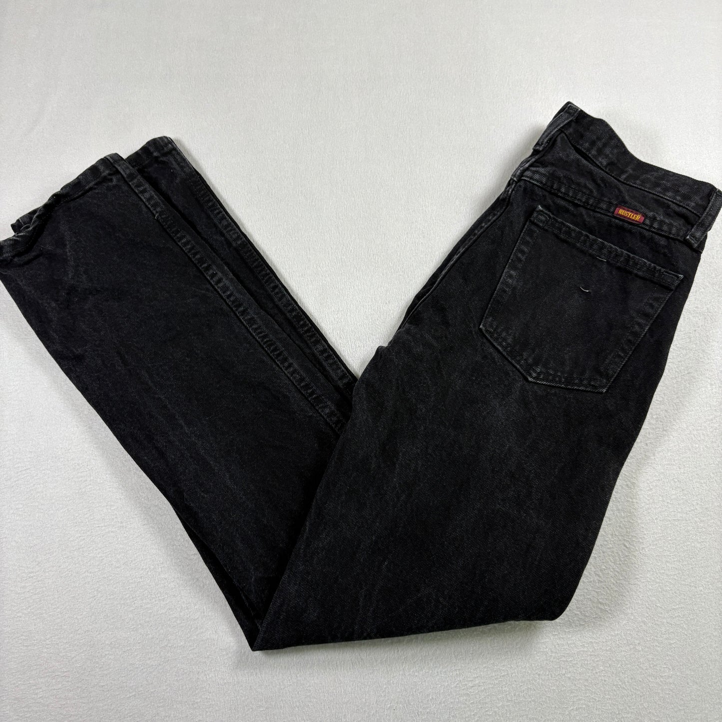 Rustler Mens Jeans 29x32 Black Denim Straight Vintage 90s Y2K Grunge Casual