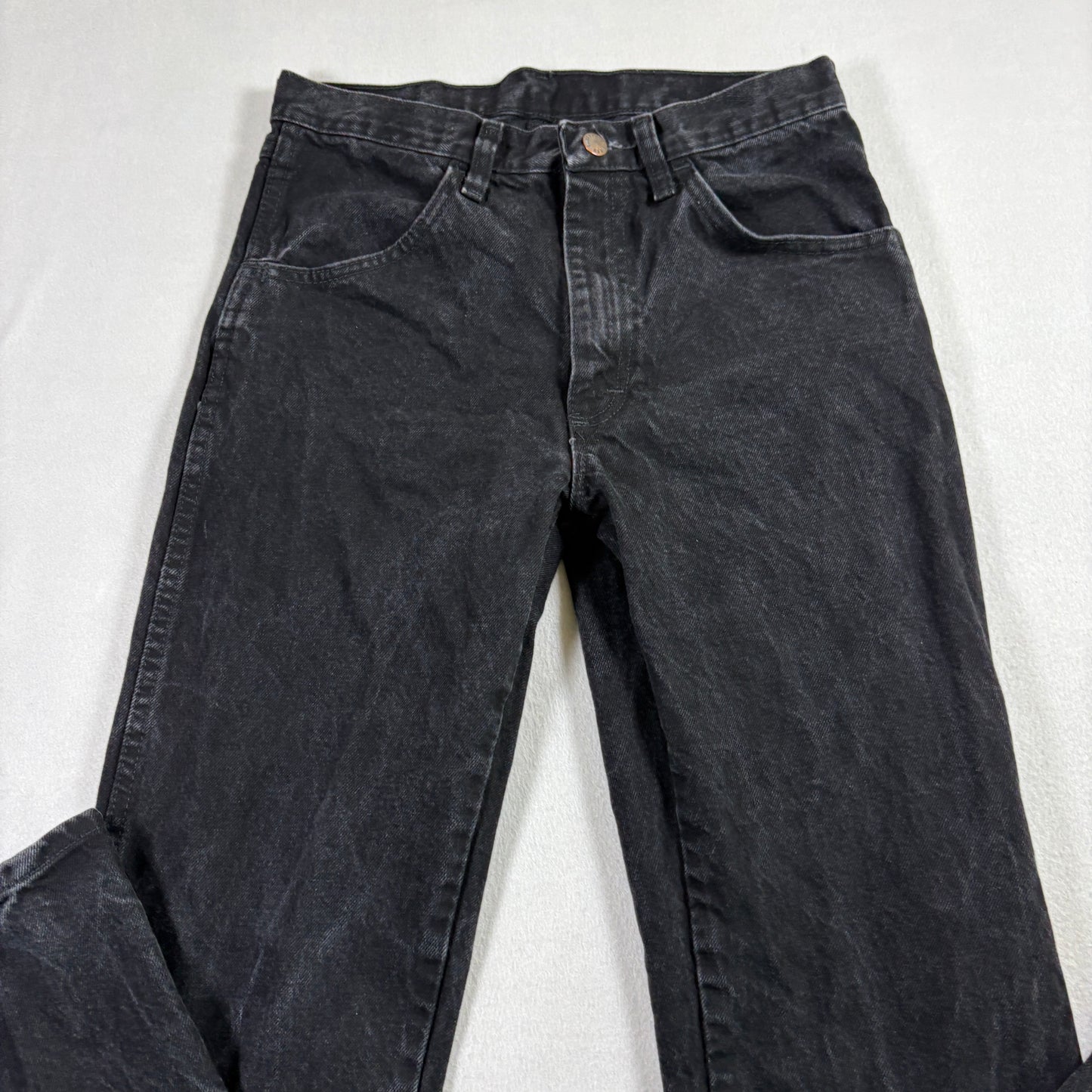 Rustler Mens Jeans 29x32 Black Denim Straight Vintage 90s Y2K Grunge Casual