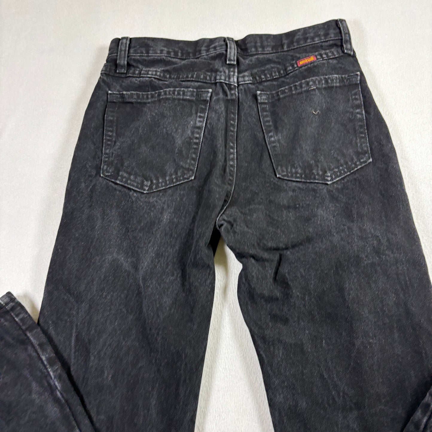 Rustler Mens Jeans 29x32 Black Denim Straight Vintage 90s Y2K Grunge Casual