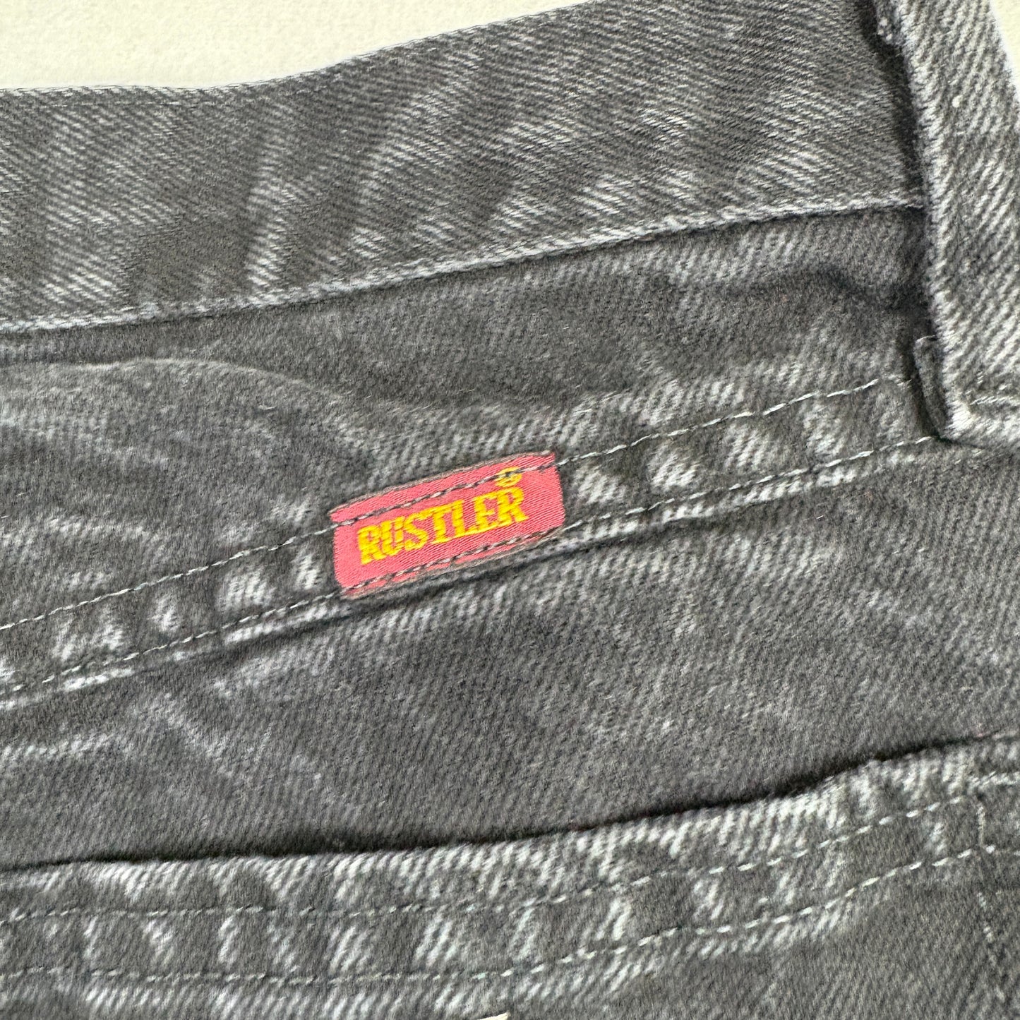 Rustler Mens Jeans 29x32 Black Denim Straight Vintage 90s Y2K Grunge Casual