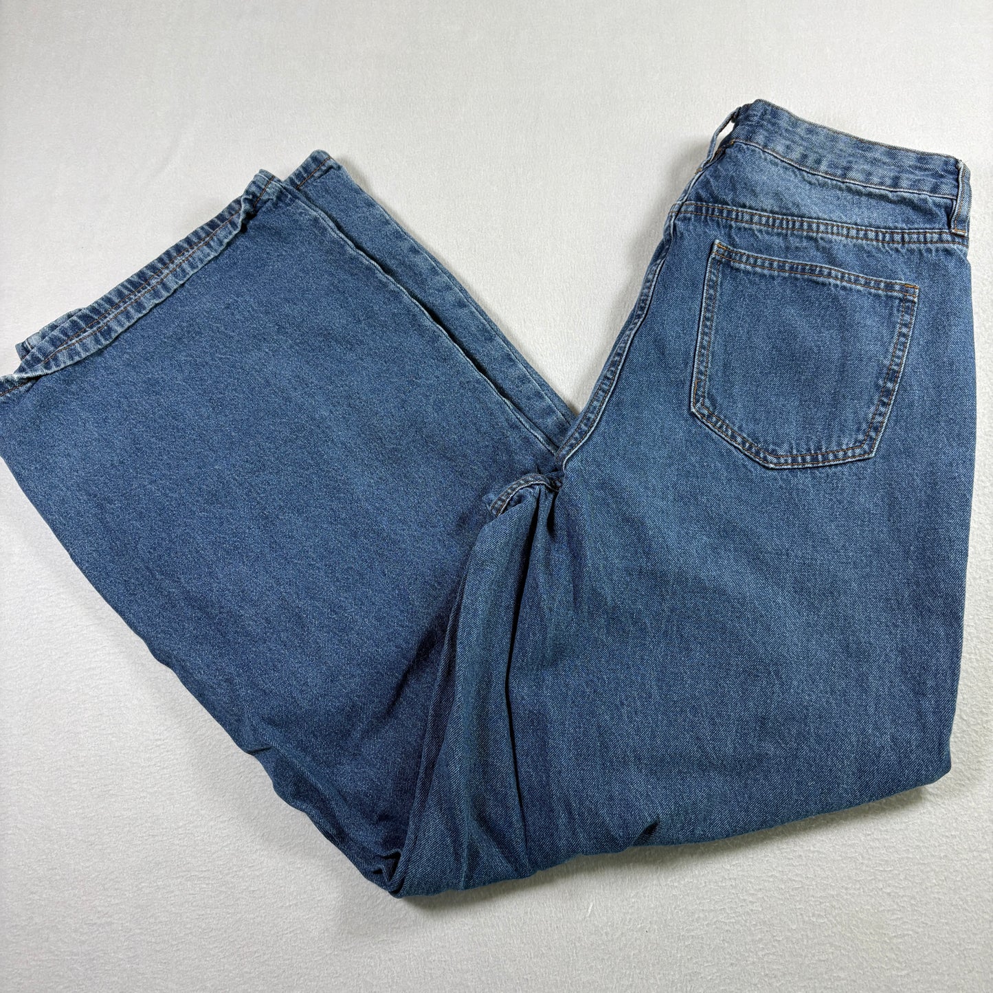 Fashion Nova Womens Jeans Size 11 Blue Denim Baggy Wide Leg Y2K 90s Grunge