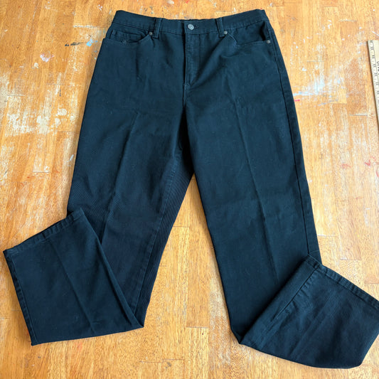 Gloria Vanderbilt Amanda Womens Black Jeans Size 12 Straight Leg Classic Denim W