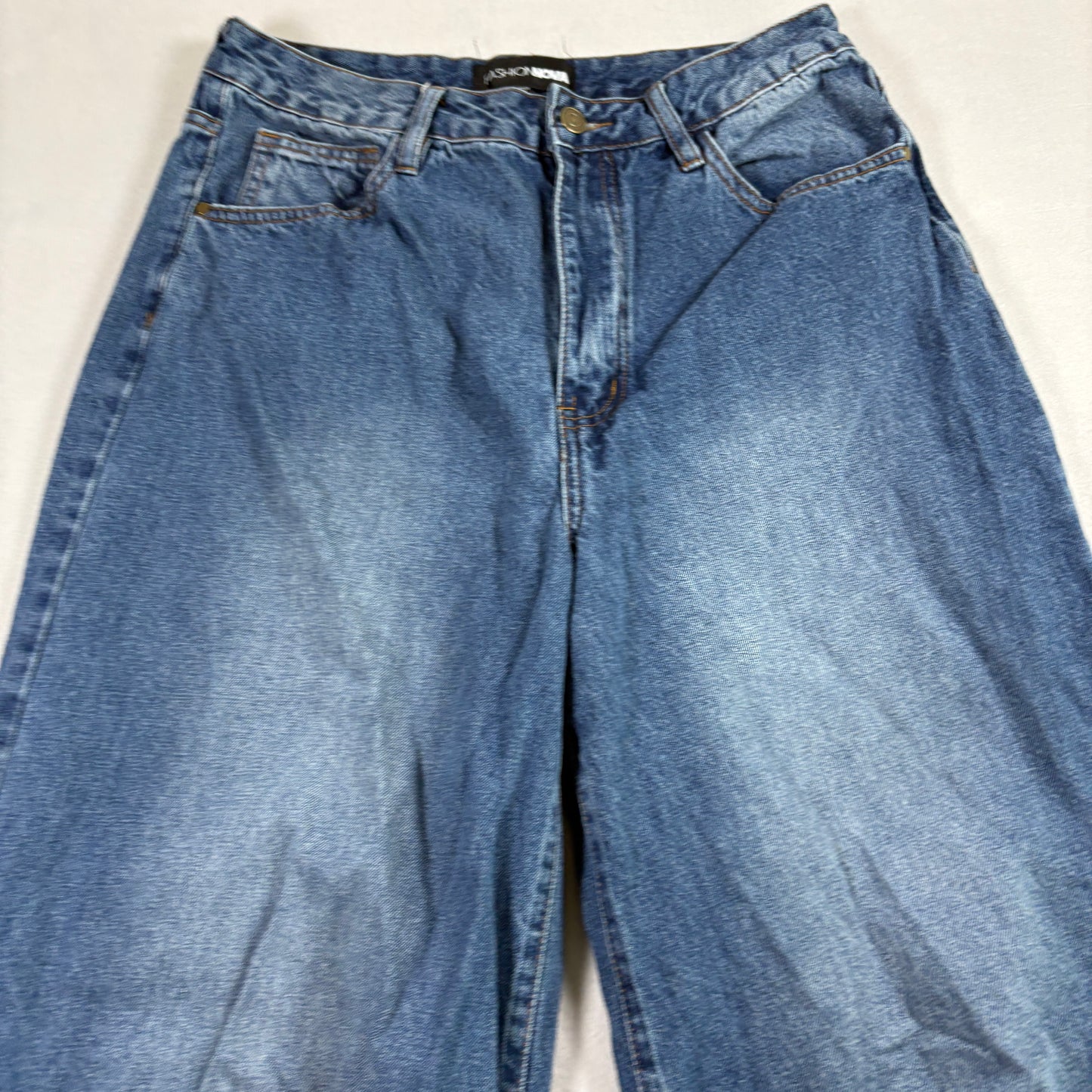 Fashion Nova Womens Jeans Size 11 Blue Denim Baggy Wide Leg Y2K 90s Grunge