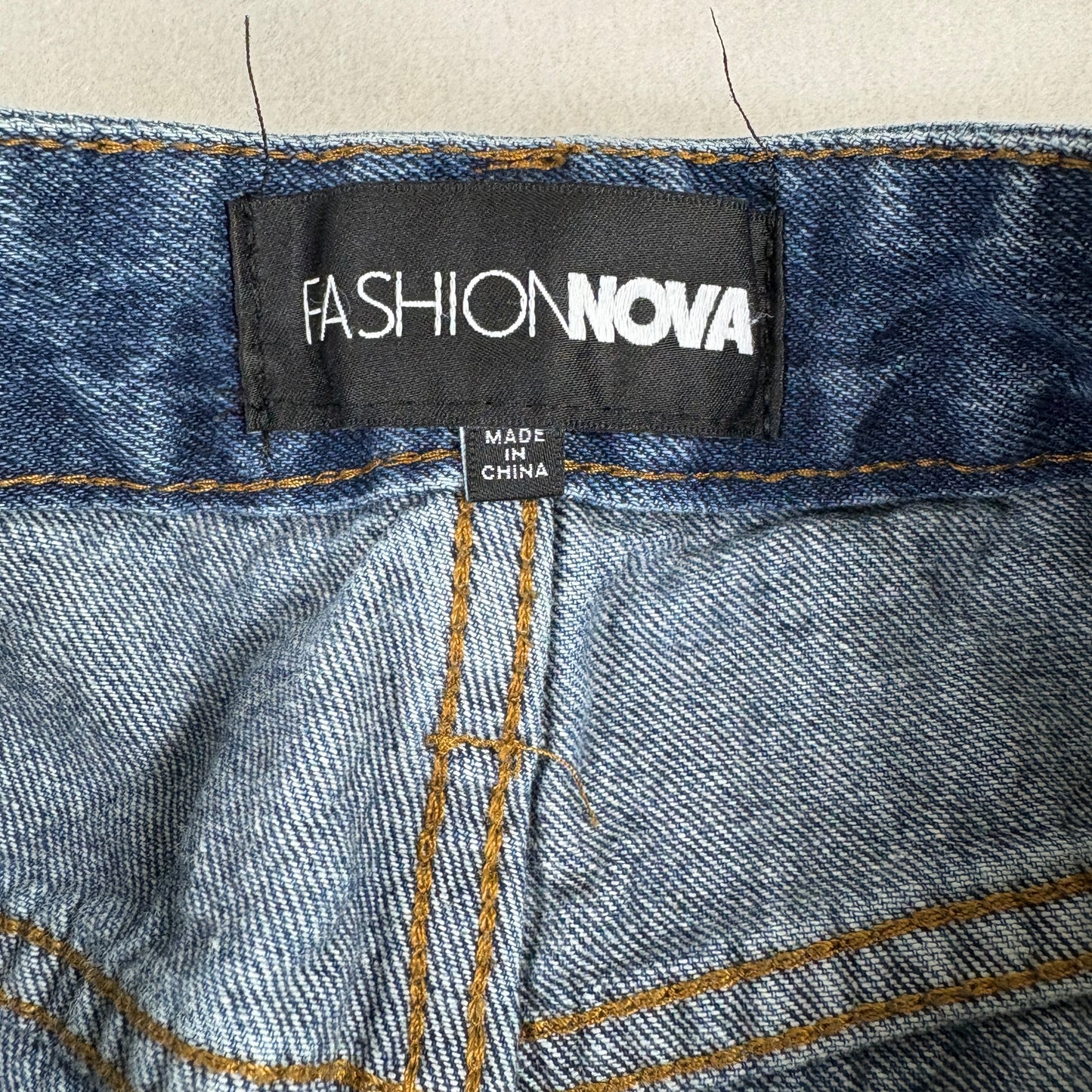 Fashion Nova Womens Jeans Size 11 Blue Denim Baggy Wide Leg Y2K 90s Grunge
