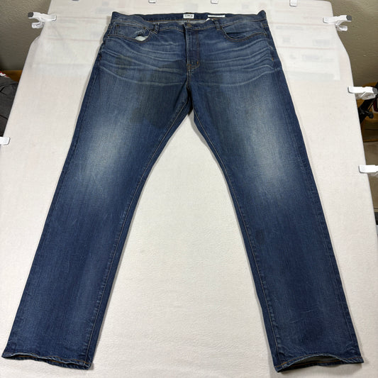 Edwin Mugen Slim Jeans Mens 40 Blue Faded Denim Japan Brand Distressed