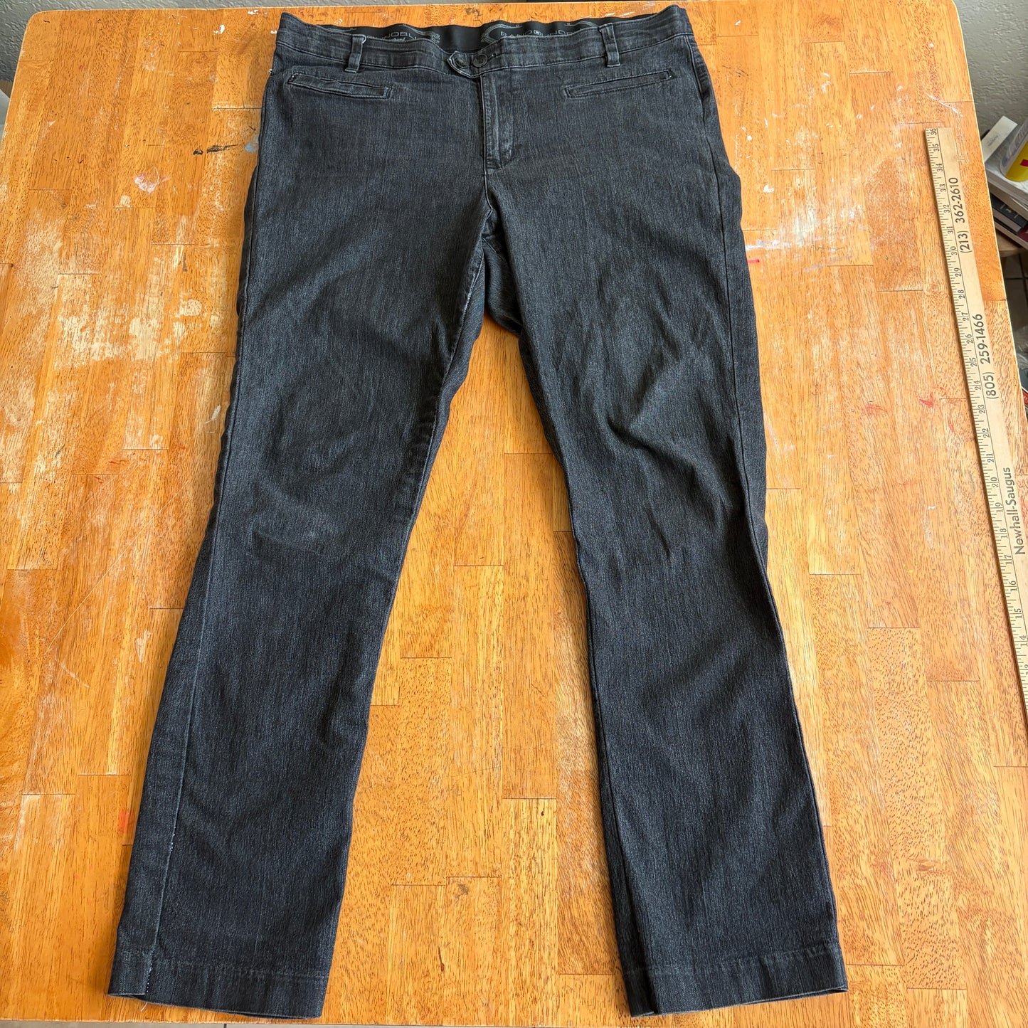 Bandolino Blu Womens Gray Jeans Size 12 Stretch Straight Leg Comfort Fit Denim W