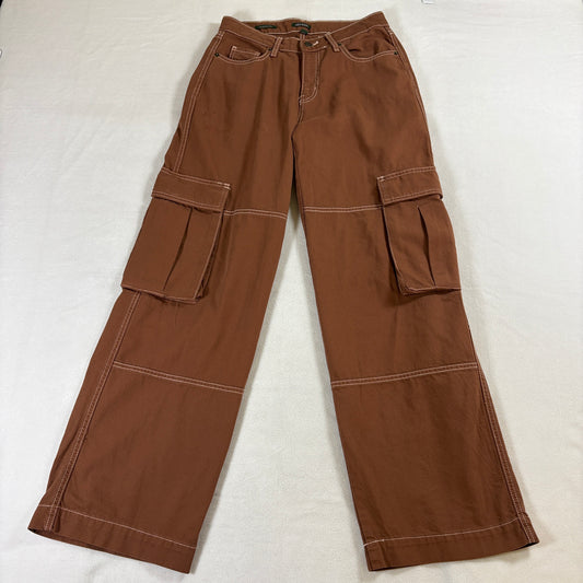 Baggy Cargo Pants Wide Leg Utility Streetwear Brown Tag 6 Fits Like 28 X 30