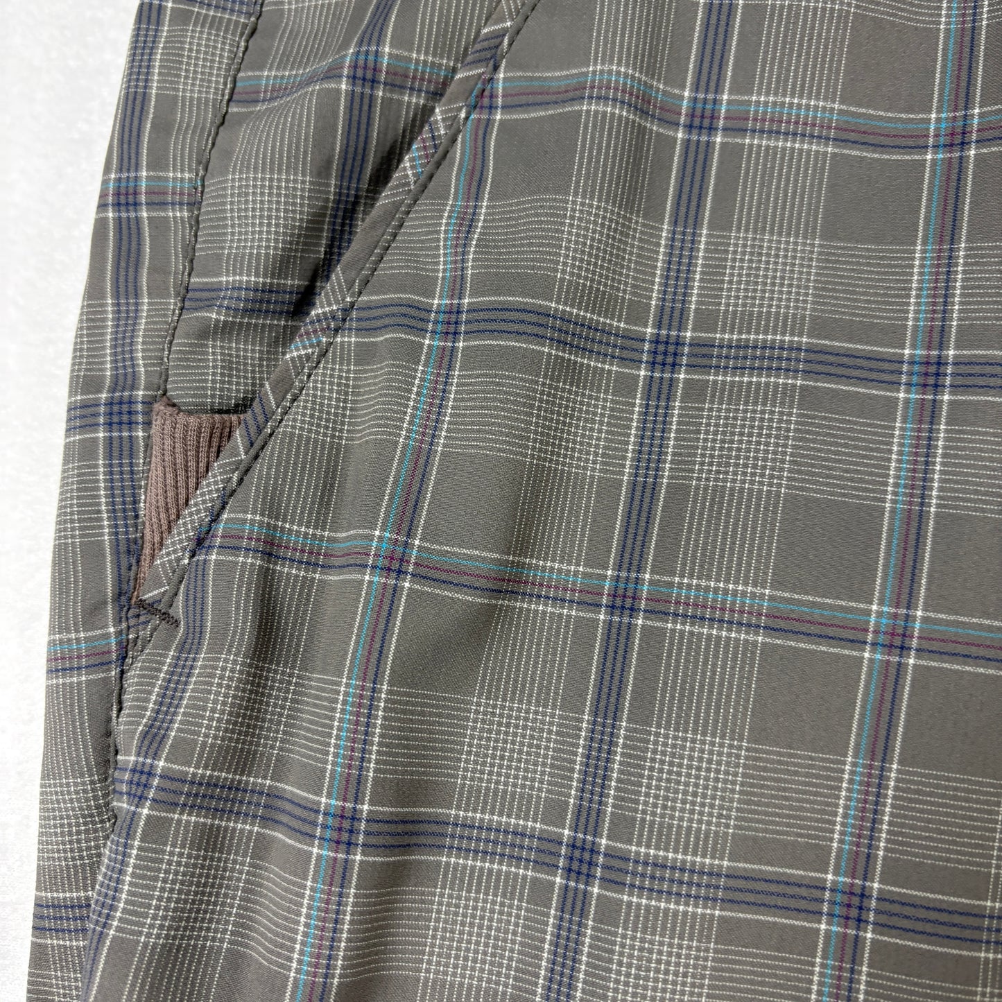 Puma Pants Mens 36x32 Plaid Gray Golf Casual Lifestyle Stretch Comfort Trousers