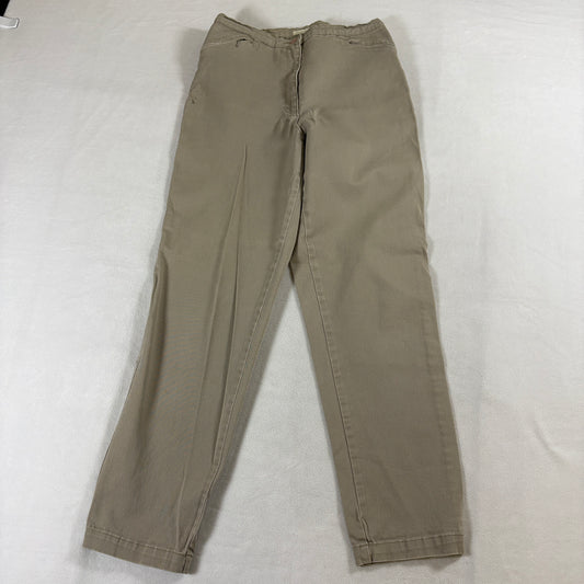 Vintage Straight Leg Pants Minimal Workwear Khaki Cotton Gin 11 Fits Like 28 X28
