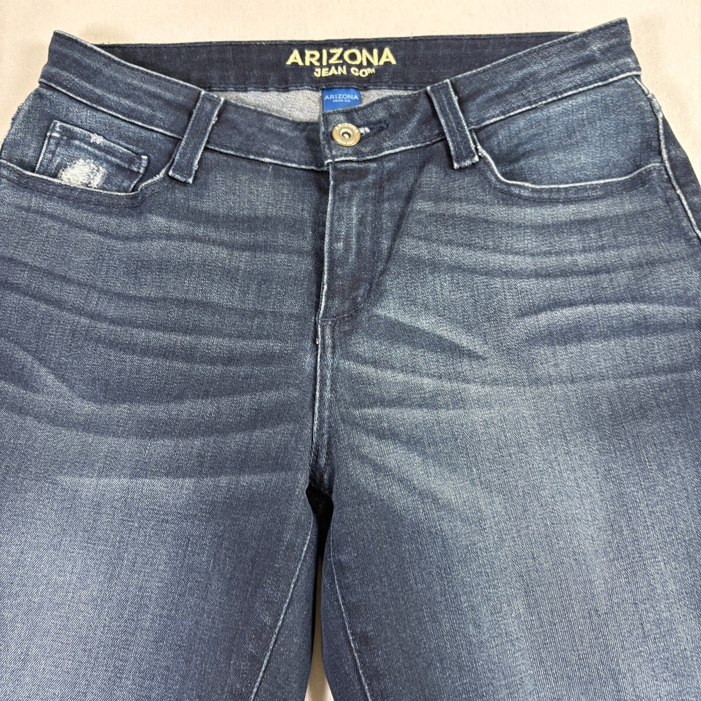 Arizona Jean Co Womens Jeans Size 6 Distressed Skinny Dark Wash Denim Y2K