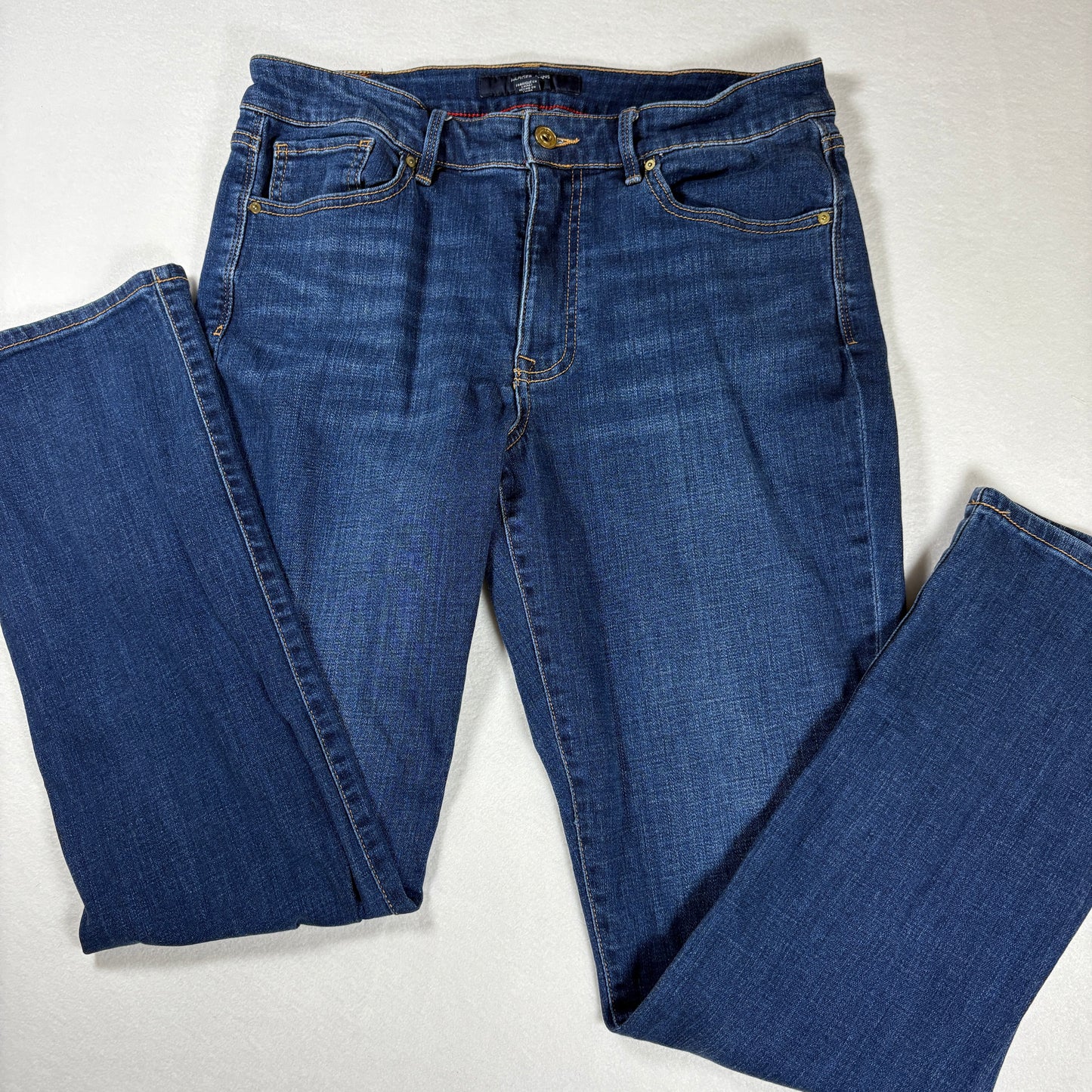 Tommy Hilfiger Jeans Womens Sz 10 Blue Denim Straight Mid Rise Classic Fit