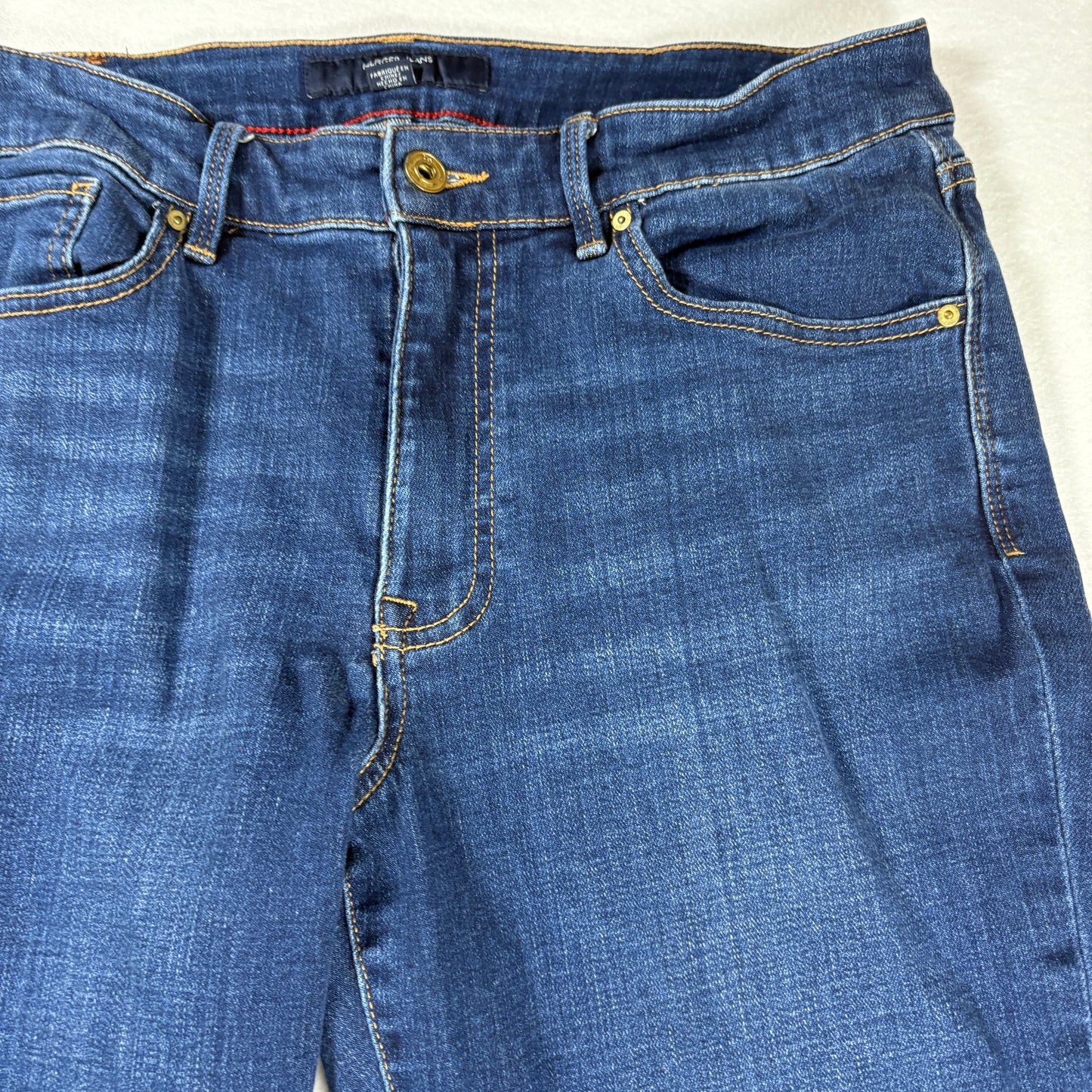 Tommy Hilfiger Jeans Womens Sz 10 Blue Denim Straight Mid Rise Classic Fit