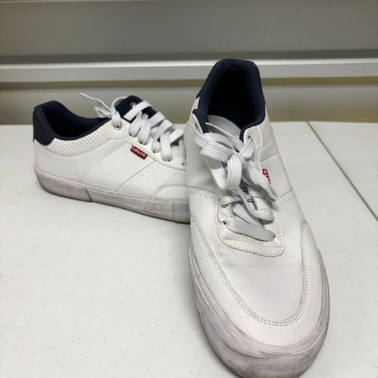 Levi's White Low Top Sneakers Mens Size 11 Casual Skate Shoes Lace Up