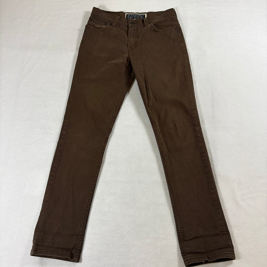 Levis 510 Super Skinny Jeans Brown W32 L30 Fits Like 30 X 30 Slim Stretch Denim