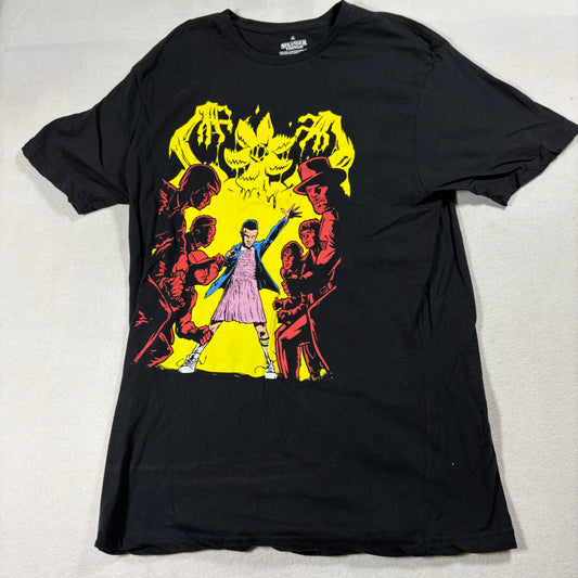 Stranger Things T Shirt Mens XL Black Graphic Loot Crate Vintage Retro Tee