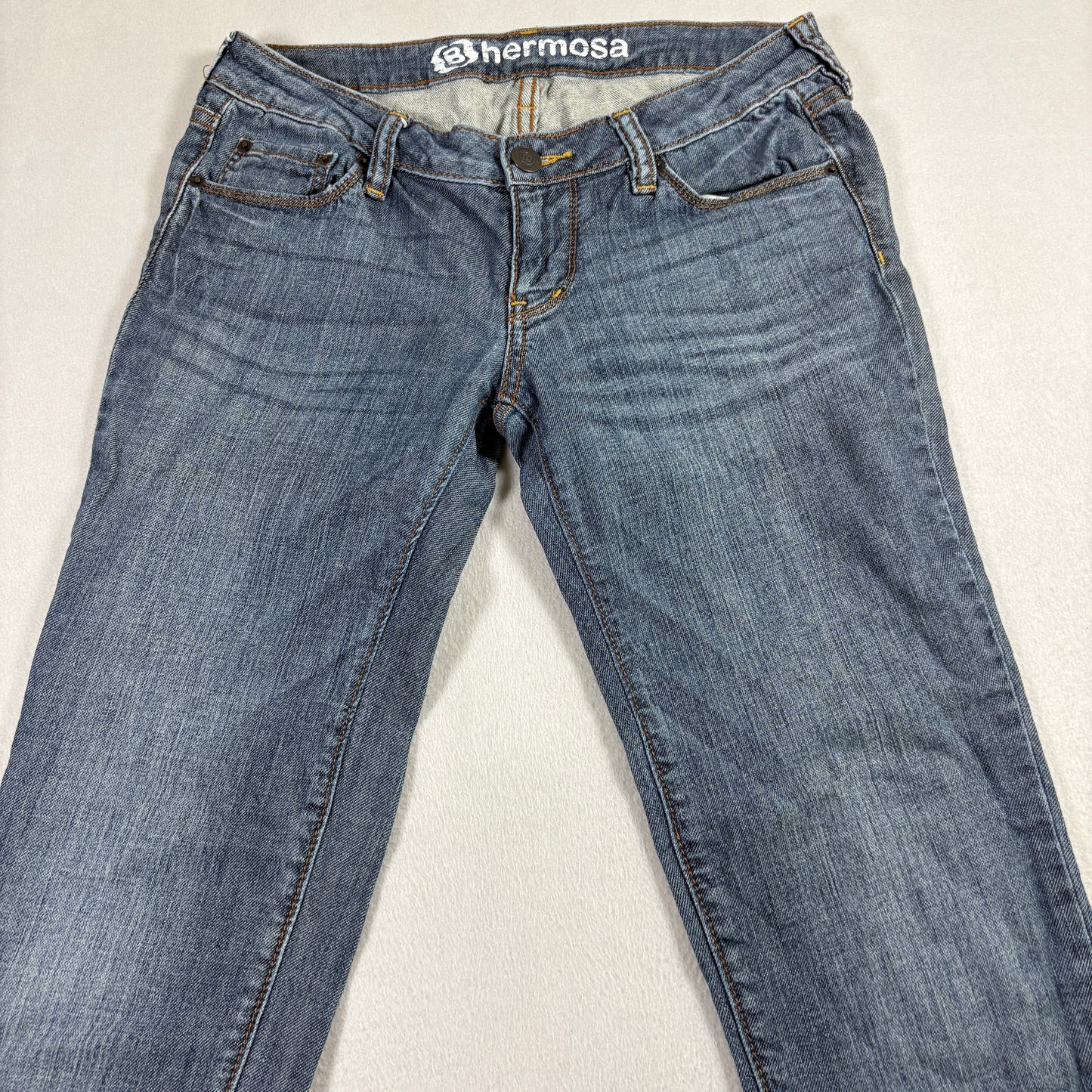 Bullhead Hermosa Womens Jeans 5 Short Blue Denim Super Skinny Y2K Low Rise