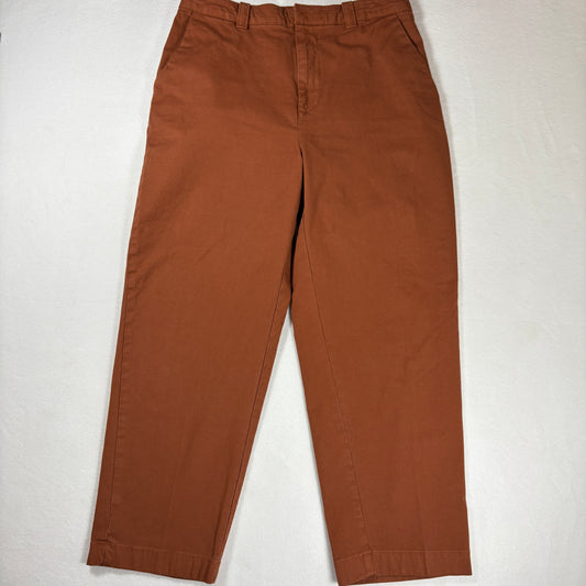 GAP Pants Womens 8 Straight Khaki Up Brown Rust Chino Casual Work Trousers