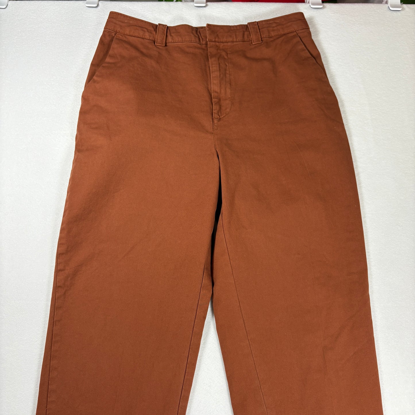 GAP Pants Womens 8 Straight Khaki Up Brown Rust Chino Casual Work Trousers