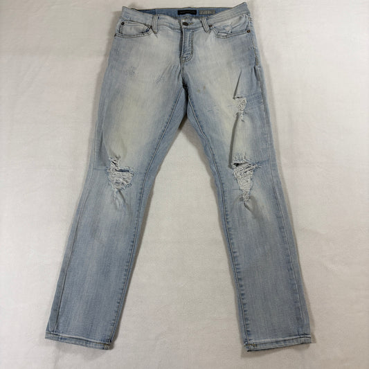 Distressed Skinny Jeans Light Wash Aeropostale 8 Fits 31X29 Y2K Stretch Denim