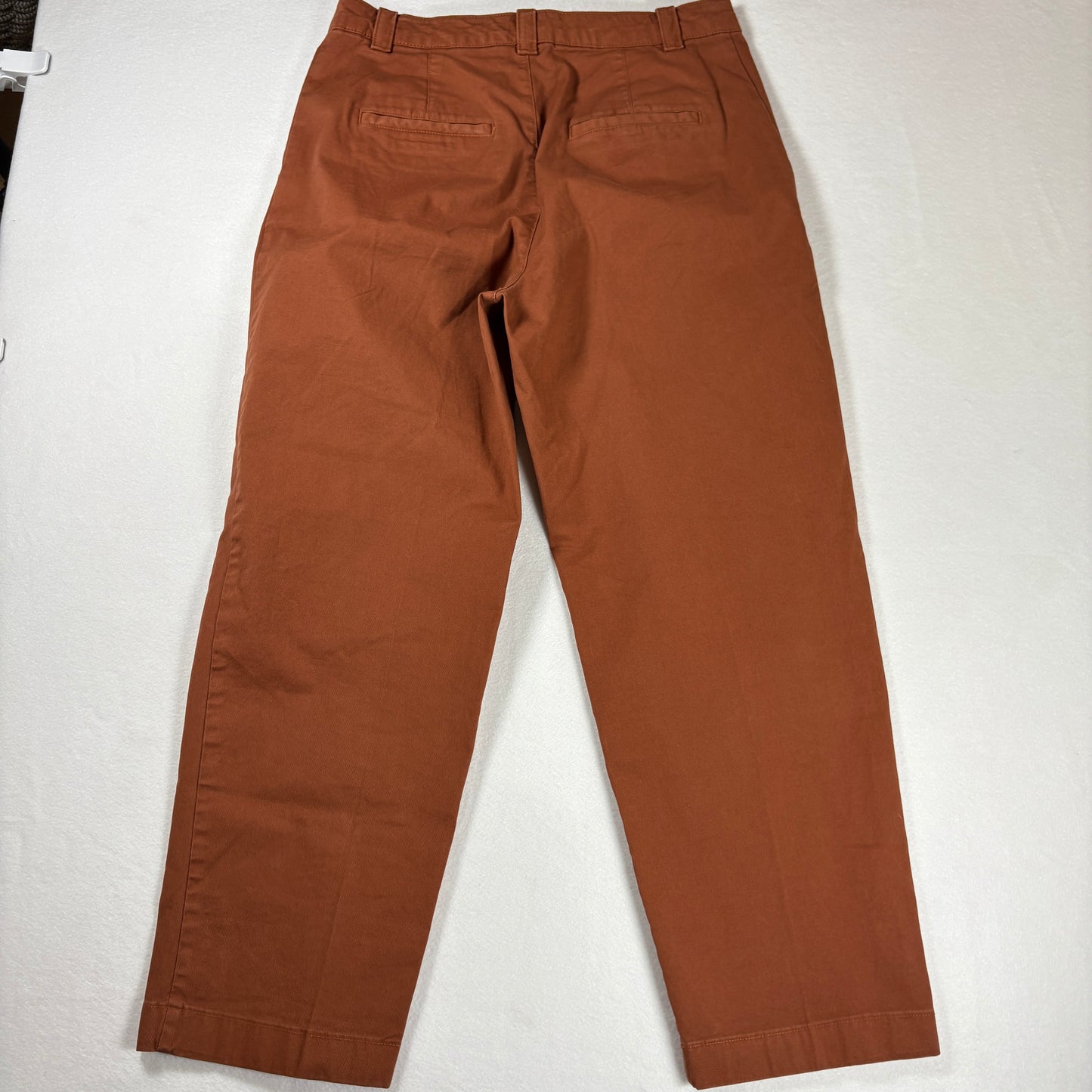 GAP Pants Womens 8 Straight Khaki Up Brown Rust Chino Casual Work Trousers