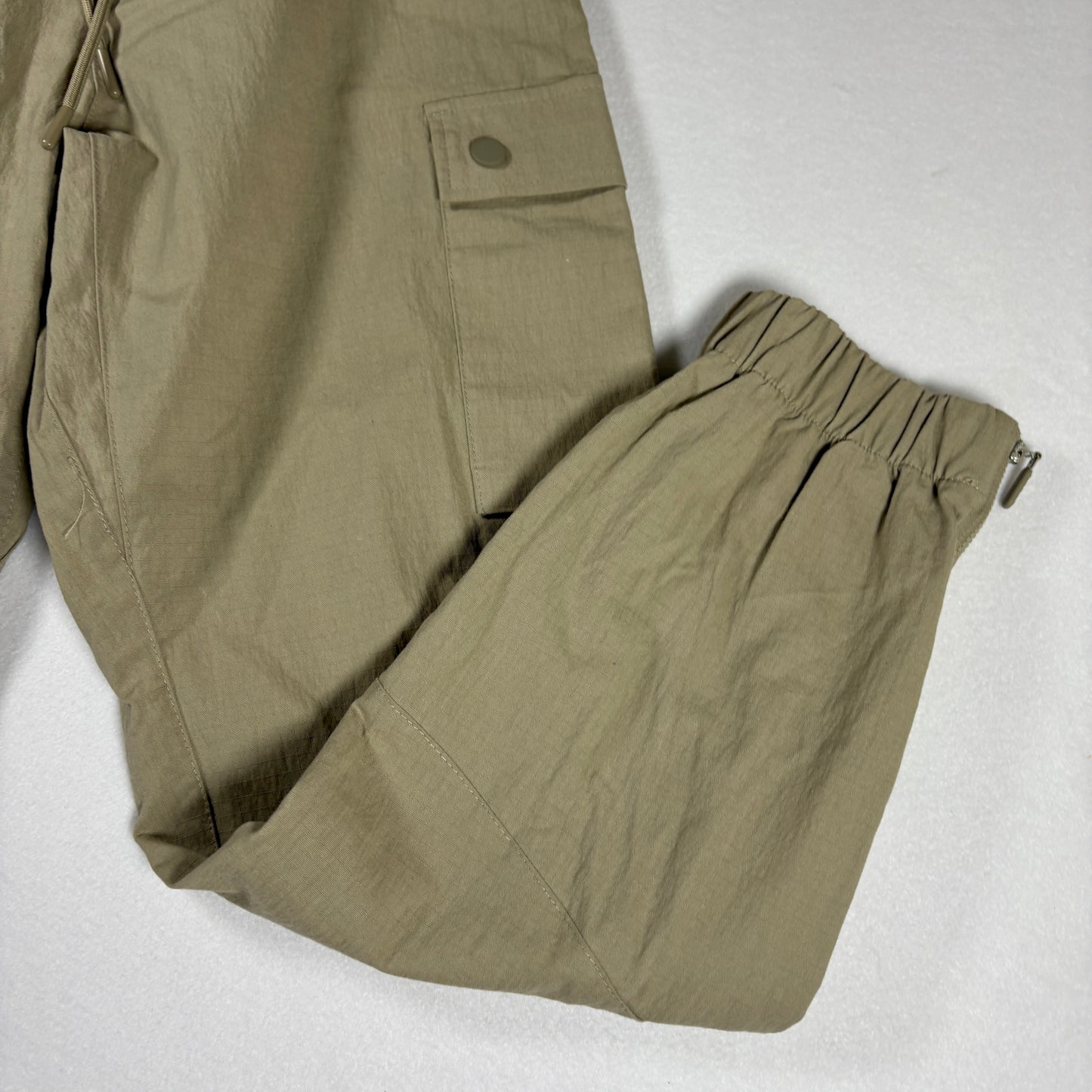 Sacre Pants Mens Small Beige Cargo Joggers Elastic Waist Utility Streetwear