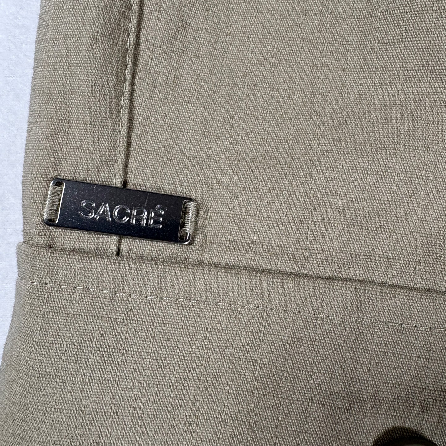 Sacre Pants Mens Small Beige Cargo Joggers Elastic Waist Utility Streetwear