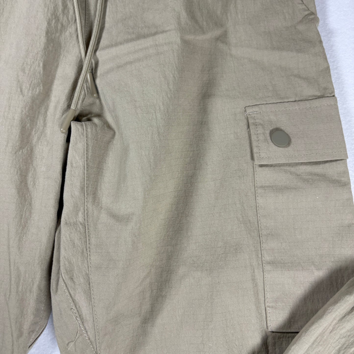 Sacre Pants Mens Small Beige Cargo Joggers Elastic Waist Utility Streetwear