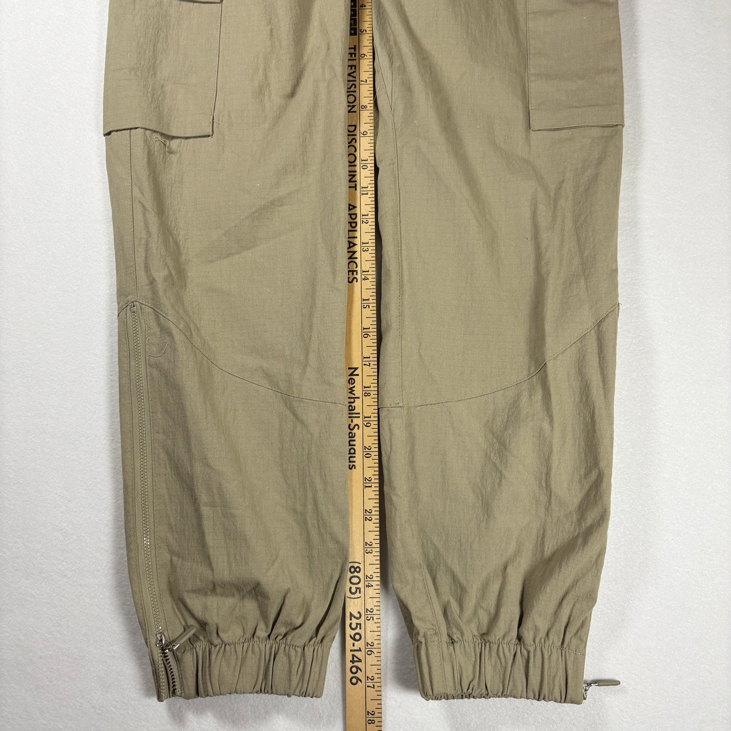 Sacre Pants Mens Small Beige Cargo Joggers Elastic Waist Utility Streetwear