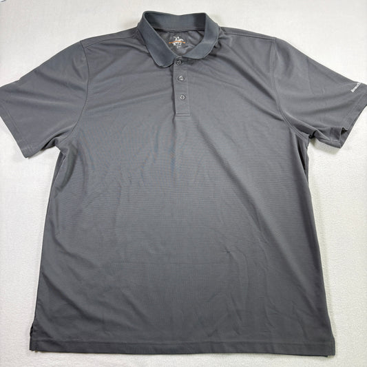 Beverly Hills Polo Club Mens Polo Shirt XL Gray Performance Golf Activewear