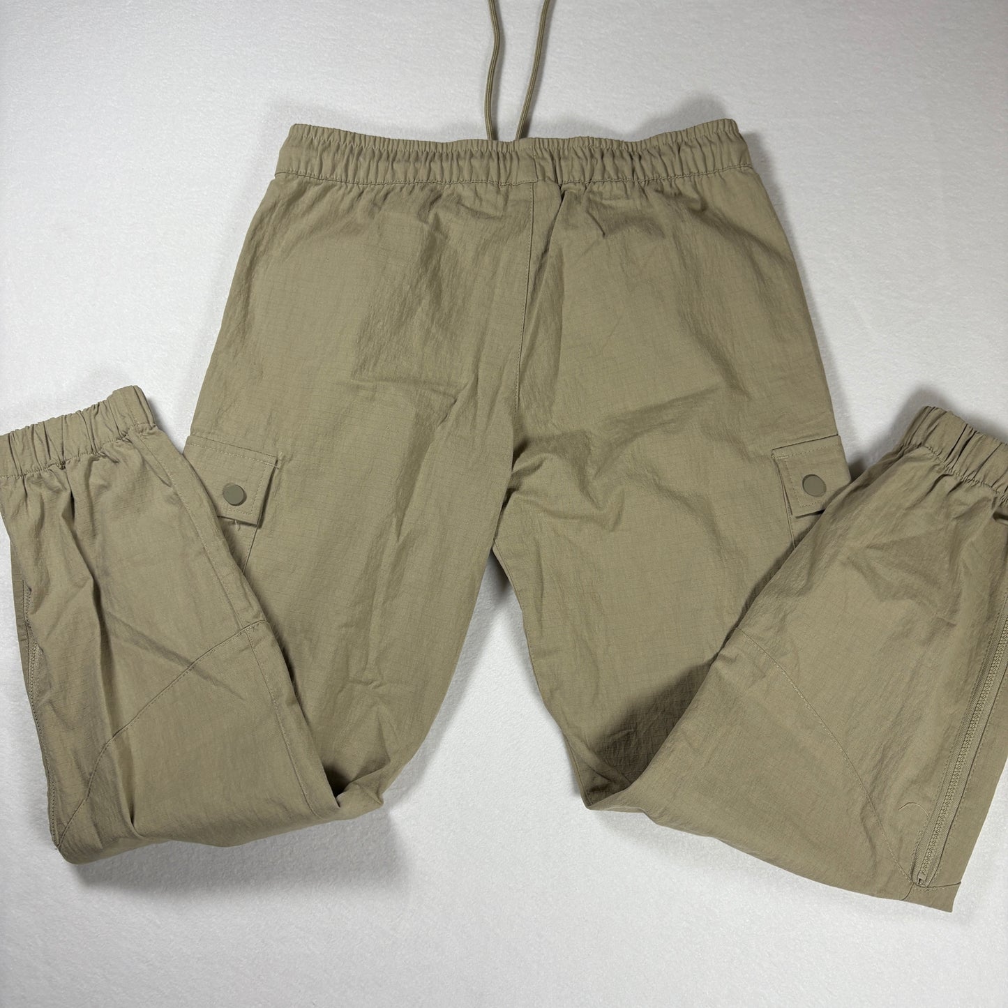 Sacre Pants Mens Small Beige Cargo Joggers Elastic Waist Utility Streetwear