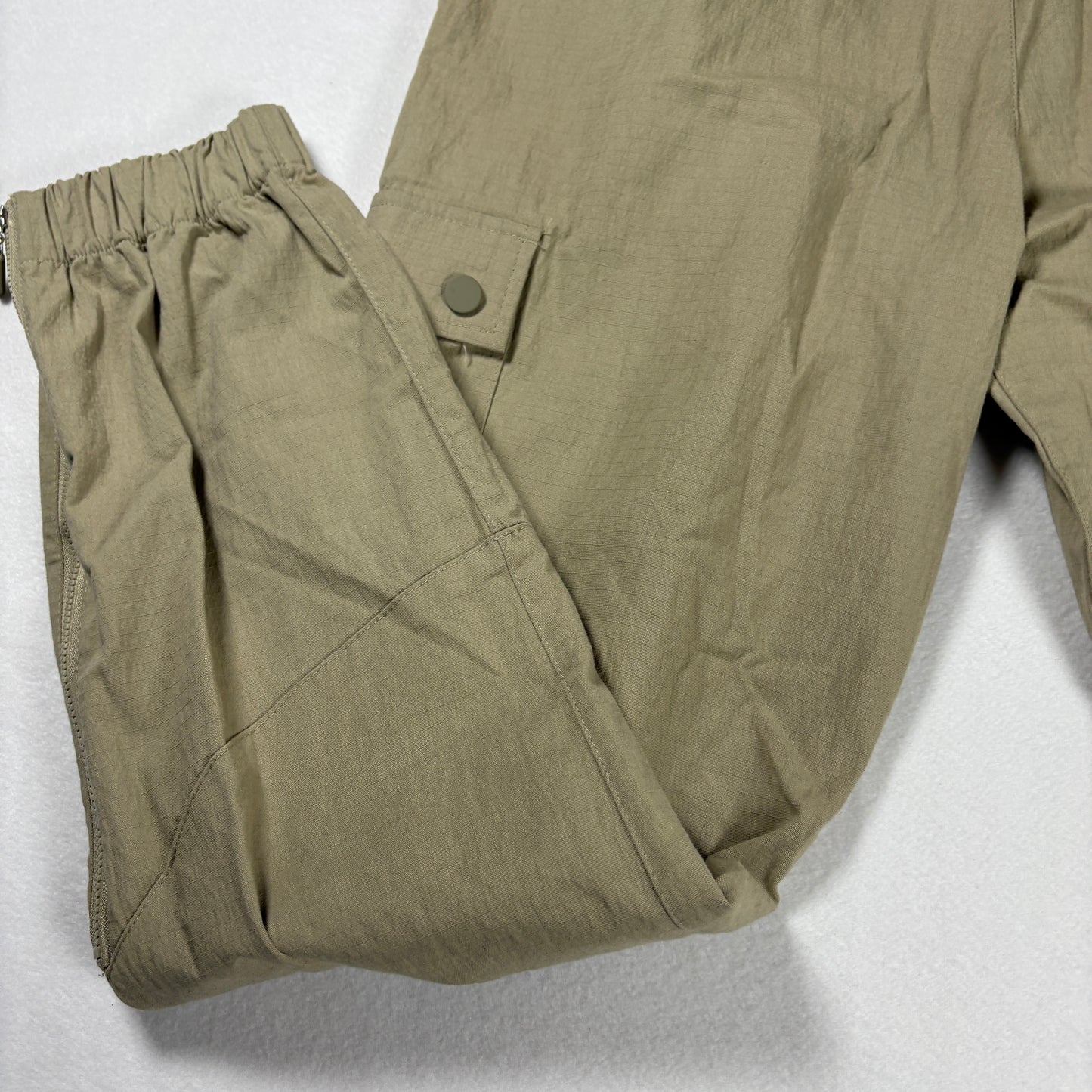 Sacre Pants Mens Small Beige Cargo Joggers Elastic Waist Utility Streetwear