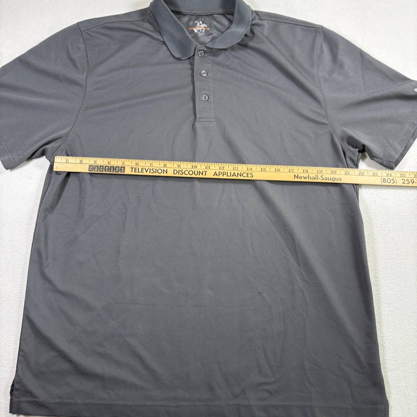 Beverly Hills Polo Club Mens Polo Shirt XL Gray Performance Golf Activewear