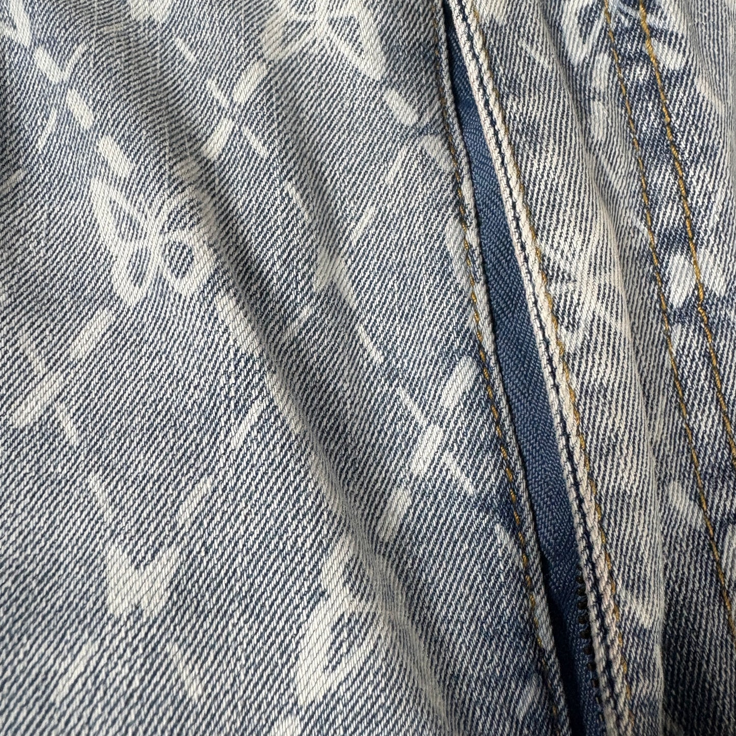 No Boundaries Jeans Womens 11 Blue Print Distressed Flare Leg Boho Y2K Denim