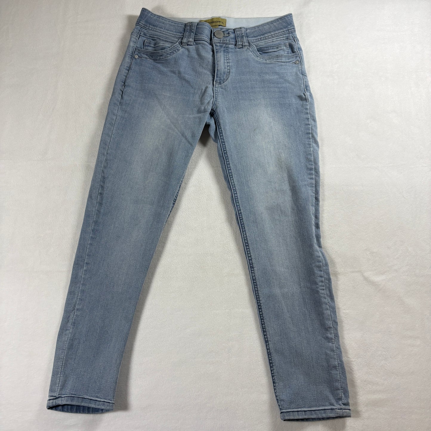 Democracy Jeans Womens Size 6 Light Wash Skinny Stretch Y2K Denim 90s Fit Blues