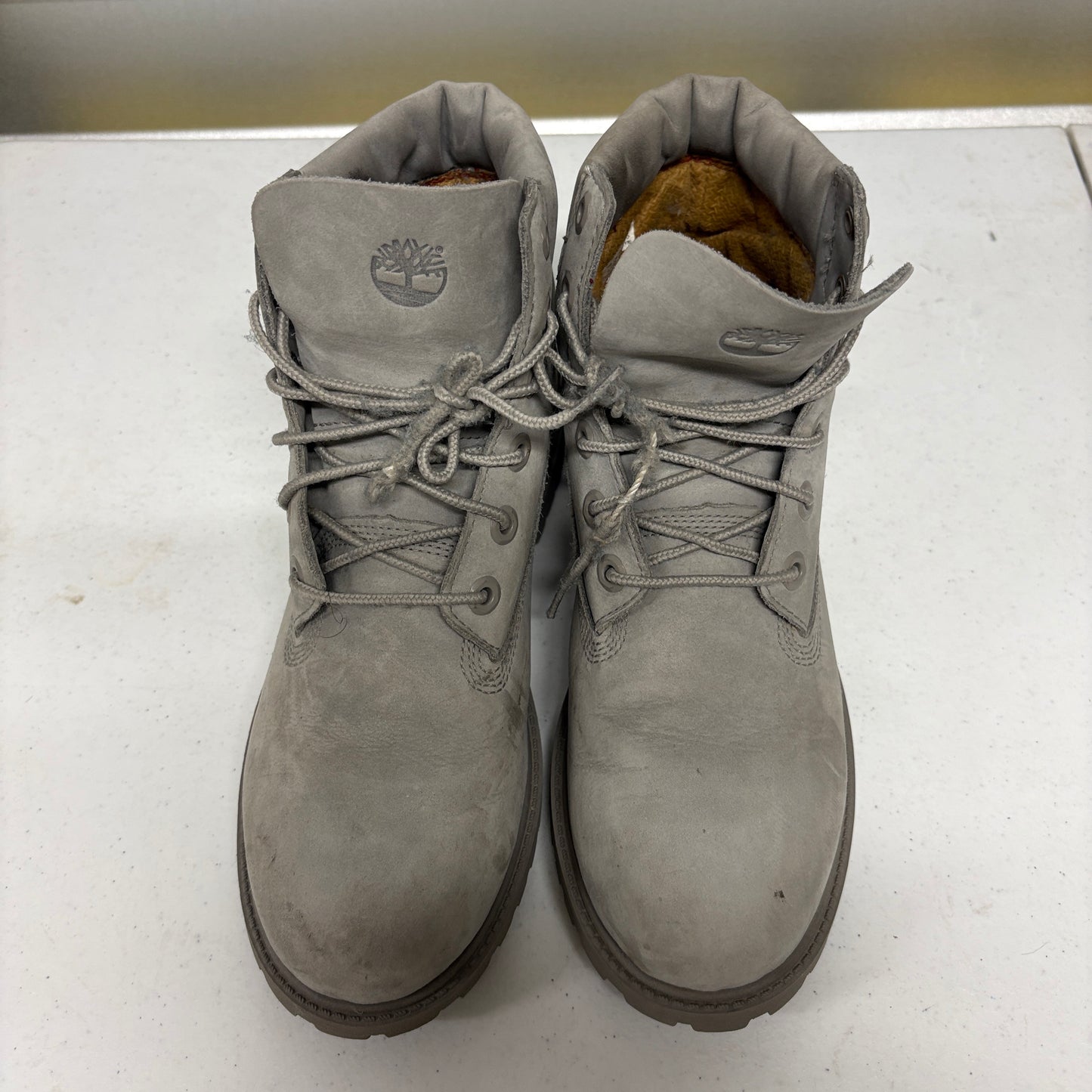 Timberland Gray Nubuck Waterproof Boots Boys Size 7 200G Insulated