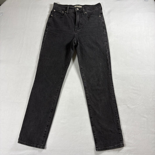 Madewell Jeans Womens Size 25 Black Perfect Vintage Straight Denim 90s Y2K Retro