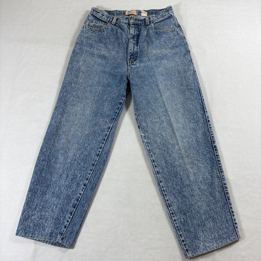 Vintage Acid Wash Straight Leg Jeans Sassoon Tag 14 Fits Like 29 X 26 Blue Denim