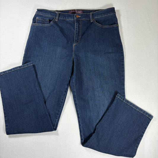 Gloria Vanderbilt Jeans Womens 14 Amanda Classic Tapered Blue Denim Stretch