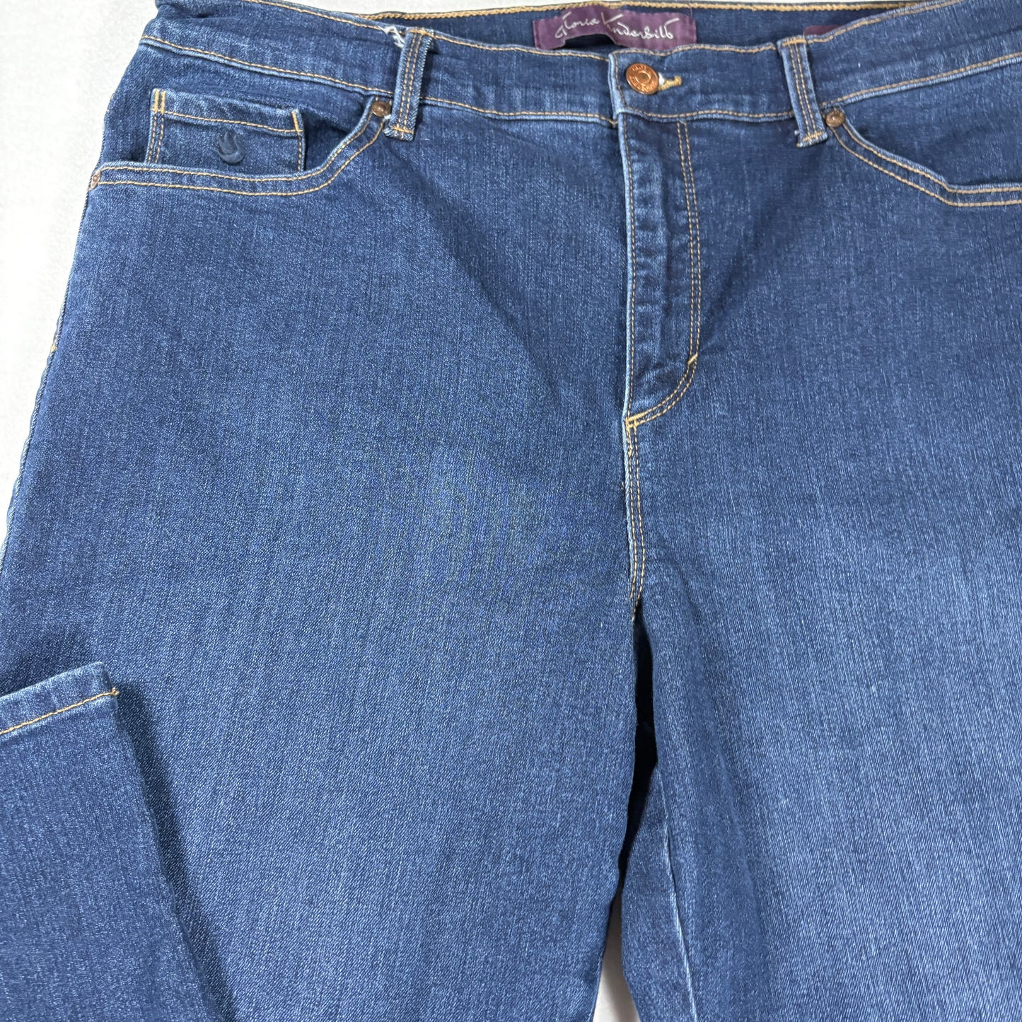 Gloria Vanderbilt Jeans Womens 14 Amanda Classic Tapered Blue Denim Stretch