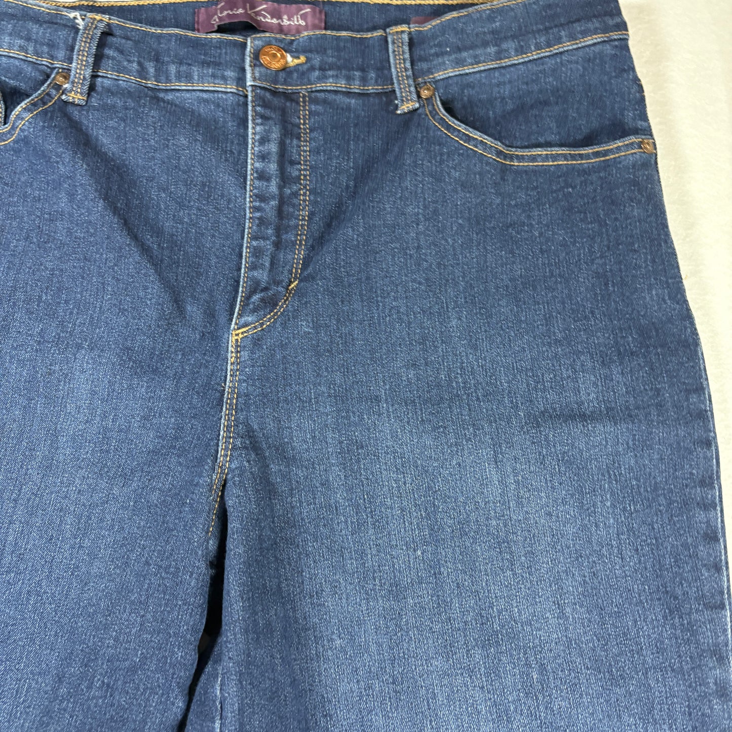 Gloria Vanderbilt Jeans Womens 14 Amanda Classic Tapered Blue Denim Stretch