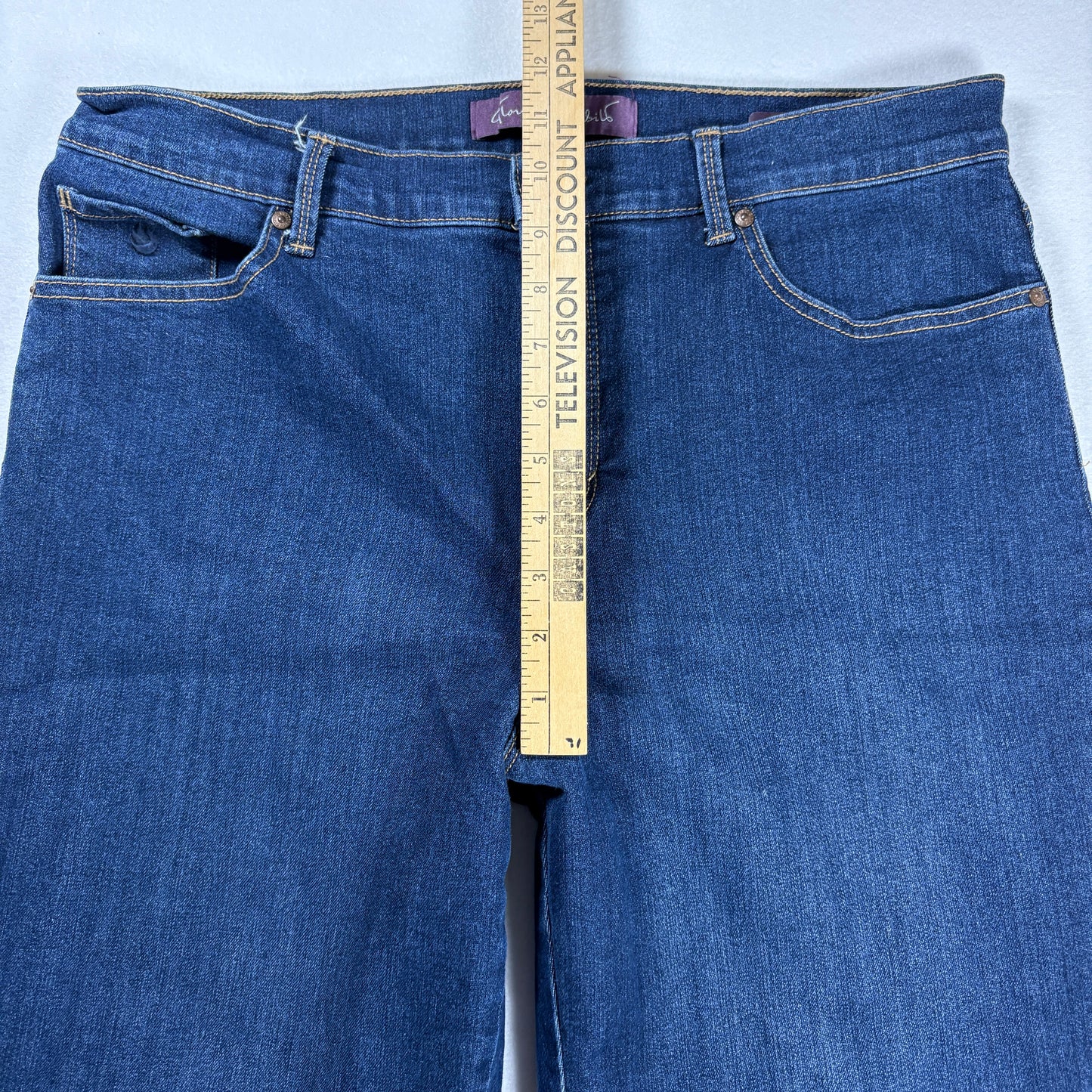 Gloria Vanderbilt Jeans Womens 14 Amanda Classic Tapered Blue Denim Stretch
