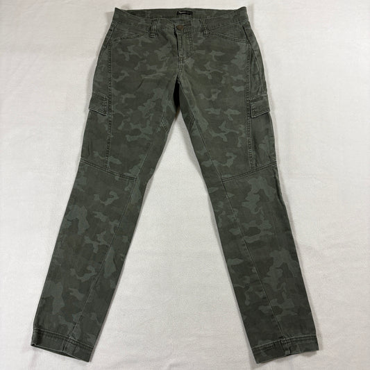 Camo Cargo Pants Slim Utility Military Streetwear Women Sz 6 Fits Like 32 X 29