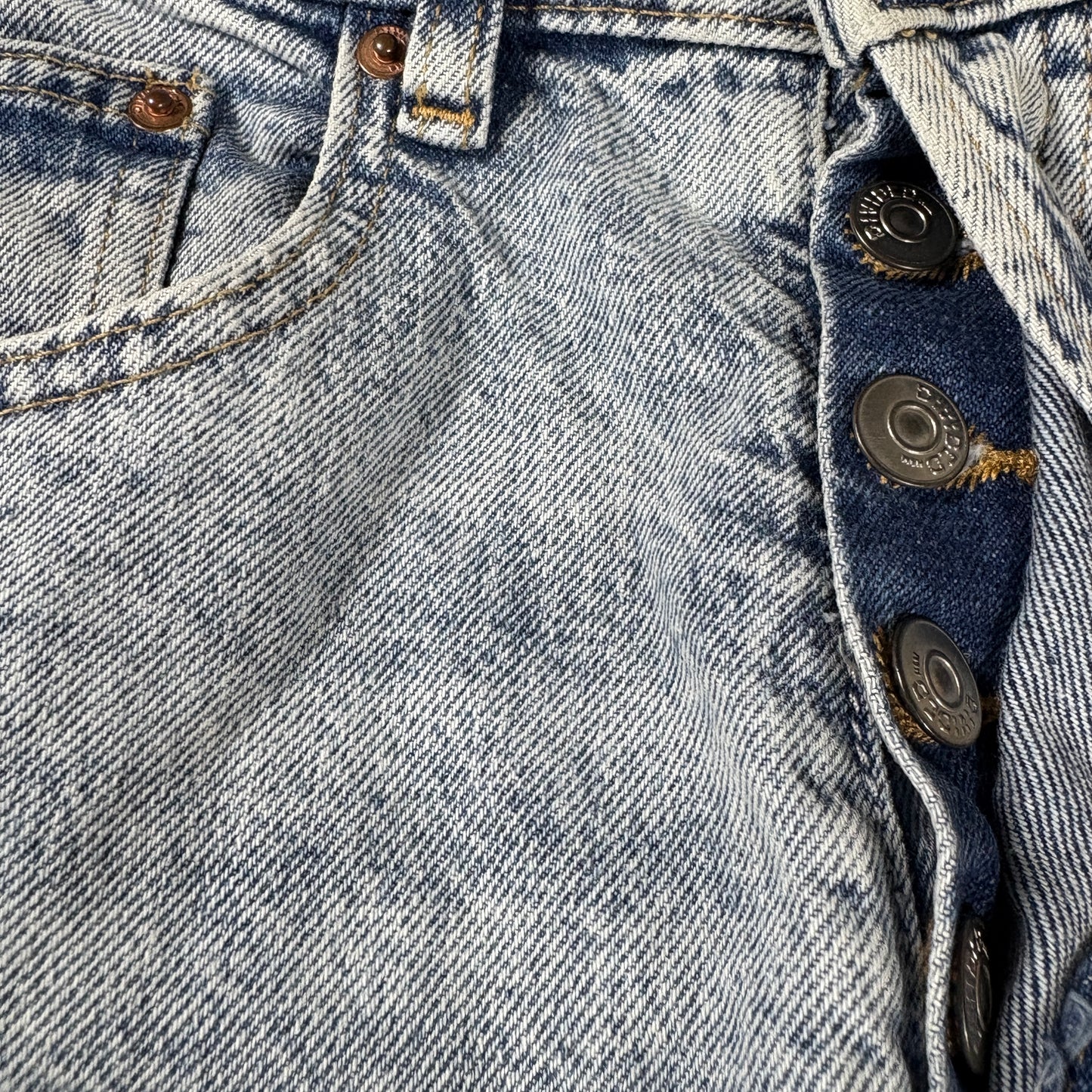 H&M Divided Jeans Womens 6 Light Wash High Rise Distressed Ripped Straight Leg