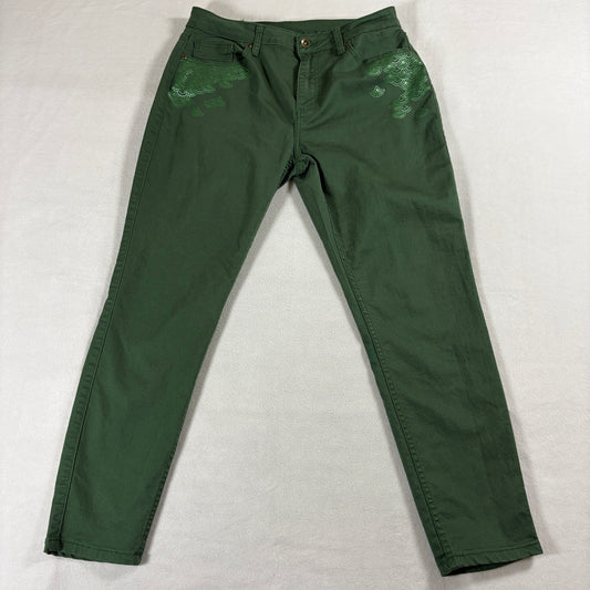 Disney Ariel Scale Print Jeans Green Skinny Y2K Her Universe 11 Fits Like 30 X27