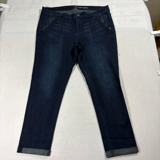 Dark Wash Ankle Legging Jeans Womens 18 Stretch Skinny NY&C Denim