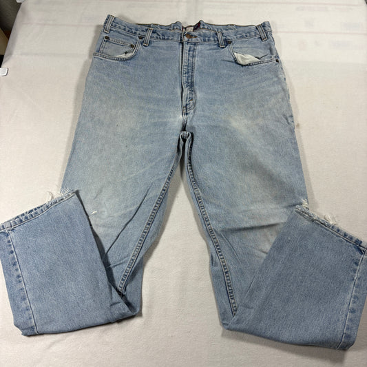 Vintage Relaxed Fit Jeans Mens 40x34 Light Wash 90s Baggy Grunge Distressed